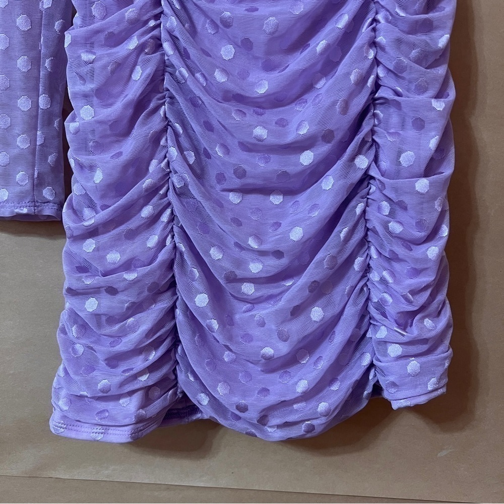 Majorelle | Karissa Mini Dress One Shoulder Ruffle Ruched Amethyst Purple Size M - Picture 13 of 15